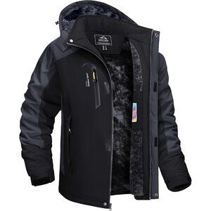 Winter Jacket Men's Water-Resistant Fleece Jacket Snow Ski Jacket Military Tacti